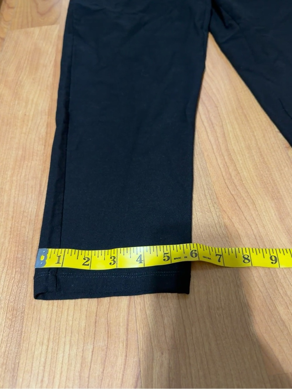 Eileen Fisher Black Tencel Cropped Pull-On Tapered Pants Women's Size Large - Picture 4 of 8